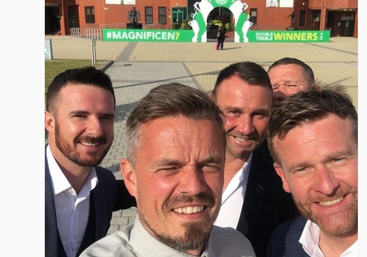 Barry Ferguson’s Double Treble selfie celebration