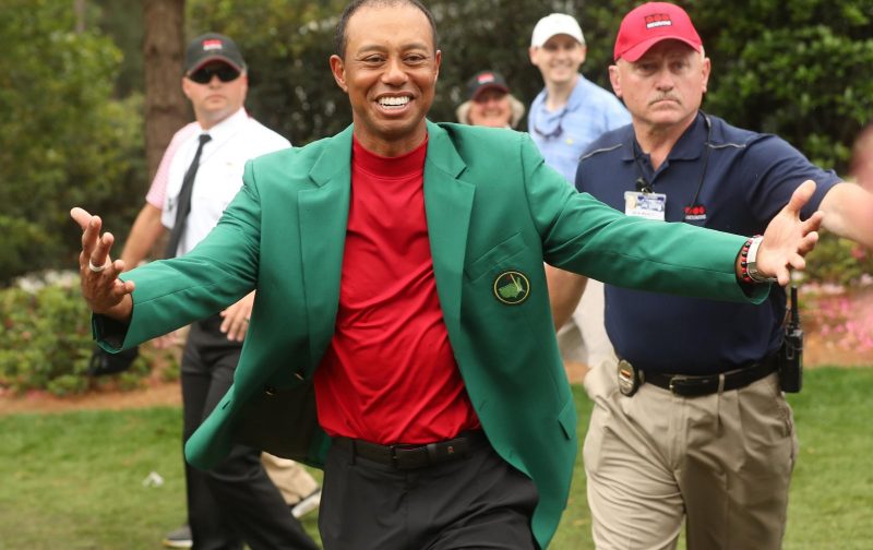 Celtic fan celebrates double triumph with Tiger Woods at Augusta