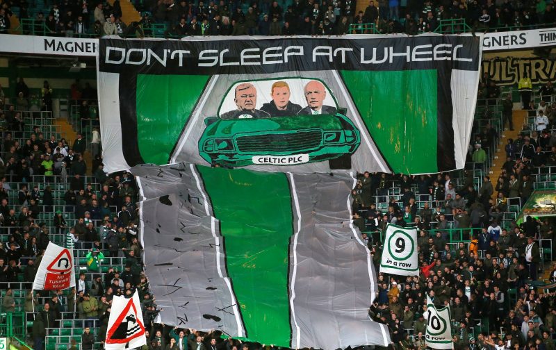 Green Brigade drive their message through to Lawwell and Desmond