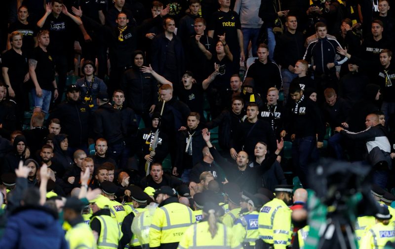 AIK fans cause havoc in Glasgow and try to storm Celtic fans