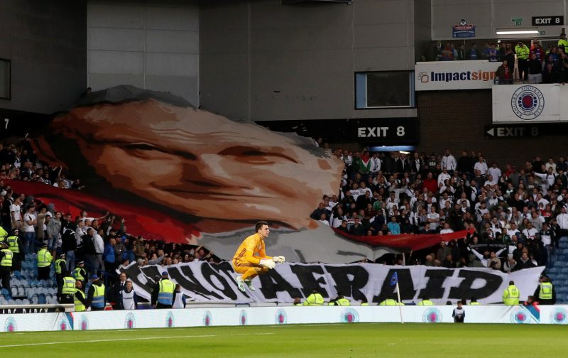 Legia fans unfurl incredible tribute to Pope John Paul II at Ibrox