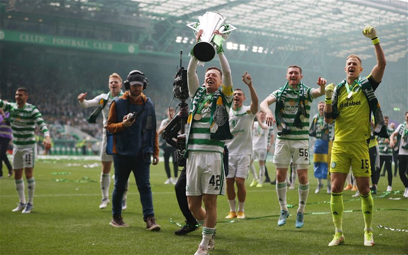 Image for Champions Again Allez Allez- Watch Callum McGregor join the Green Brigade in song